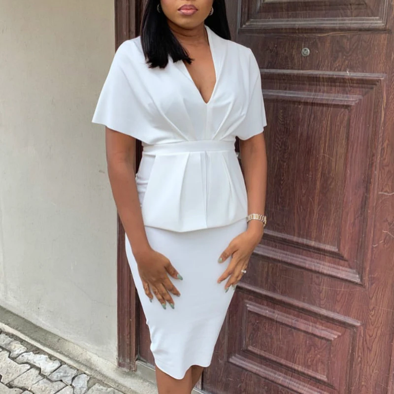 ladies v neck dresses