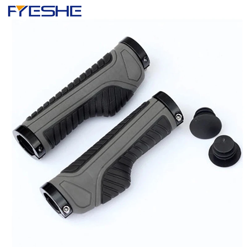 

1 Pair Bicycle Grips Ergonomic Bar End Double Lock on Non-slip MTB Road Bike Handlebar Casing Sheath Shock Absorption