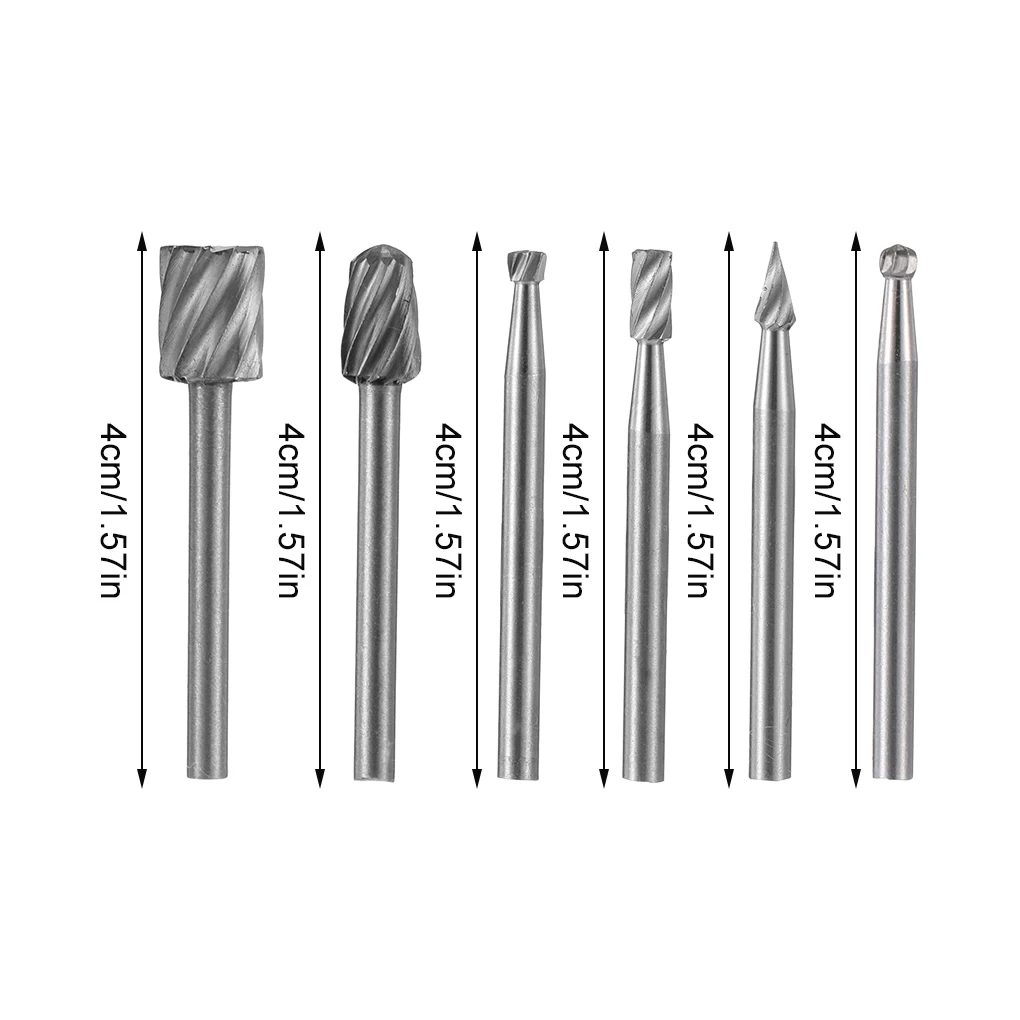 6pcs For Dremel Rotary Tools HSS Mini Drill Bit Set Cutting Routing Router Grinding Bits Milling Cutters for Wood Carving Cut