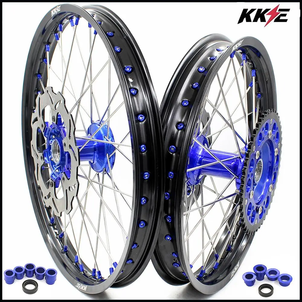 Колесные диски для мотоцикла KKE 21/19 комплект колес YAMAHA YZ125/250 99 21 YZ250F 2001 2014 YZ450F 2003