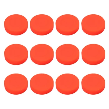 

12 Pcs Adjustable Hardness Rubber Ice Hockey Pucks Matte Hockey Balls Sports Supplies for Roller Street Hockey(Orange)