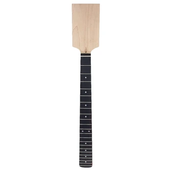 

Electric Guitar Neck Paddle Head Rosewood on Maple 22 Frets Dot Inlay Unfinished Diy Parts