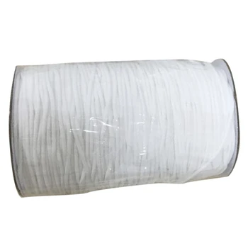 

200M Elastic Rope Rubber Band Tape Round DIY Accessories, m Round Elastic Band Cord Ear Hanging Homemade Mask