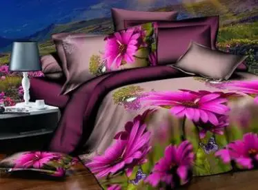 Домашний текстиль 3D постельные принадлежности реактивной печати King size beding Пододеяльник Простыня наволочка Покрывало покрывало - Цвет: 7