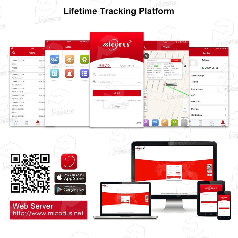 Mini Car GPS Tracker Vehicle GPS Locator Micodus Free APP MV710 Cut off Fuel ACC Alarm Real Time Tracking Geo Fence Tow Alarm