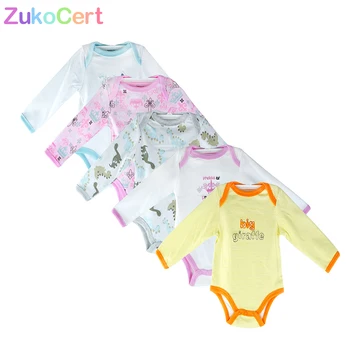 

ZukoCer Baby Bodysuits Autumn Long Sleeve Infant Jumpsuits Cotton Boy Girls Newborn Baby Clothing Cartoon Boys Bodysuit 5pcs/lot