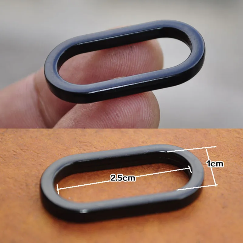 Black-25mm Meetee 10/30 шт. 25/38/50 мм Металлические бесшовные Овал-хомут с круглым воротником для мальчиков и девочек с пряжкой регулировки ремня безопасности крюк DIY сумка Костюмы аппаратных аксессуаров BF478 - Цвет: Black-25mm