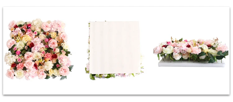 JAROWN Artificial Flower Wall Wedding Background Wall Decor Silk Fake Floral Photo Backdrop Window Shop Party Layout Flower Rows (20)