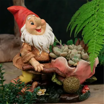 

Disney Snow White Dwarf Resin Succulents FlowerPot Stereoscopic Cartoon Figures Office Desktop Planter Decoration X5311