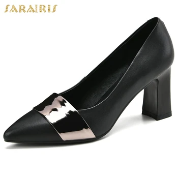 

Sarairis Dropship Top Quality Elegant High Heels Pointed Toe Slip On Shoes Women Office Woman Pumps