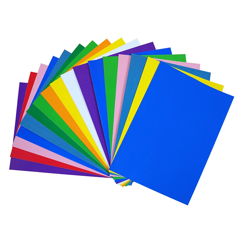 50 feuilles de papier autocollant de couleur A4, papier artisanal coloré  pour imprimante à jet d'encre Laser, étiquette autocollante à Surface mate