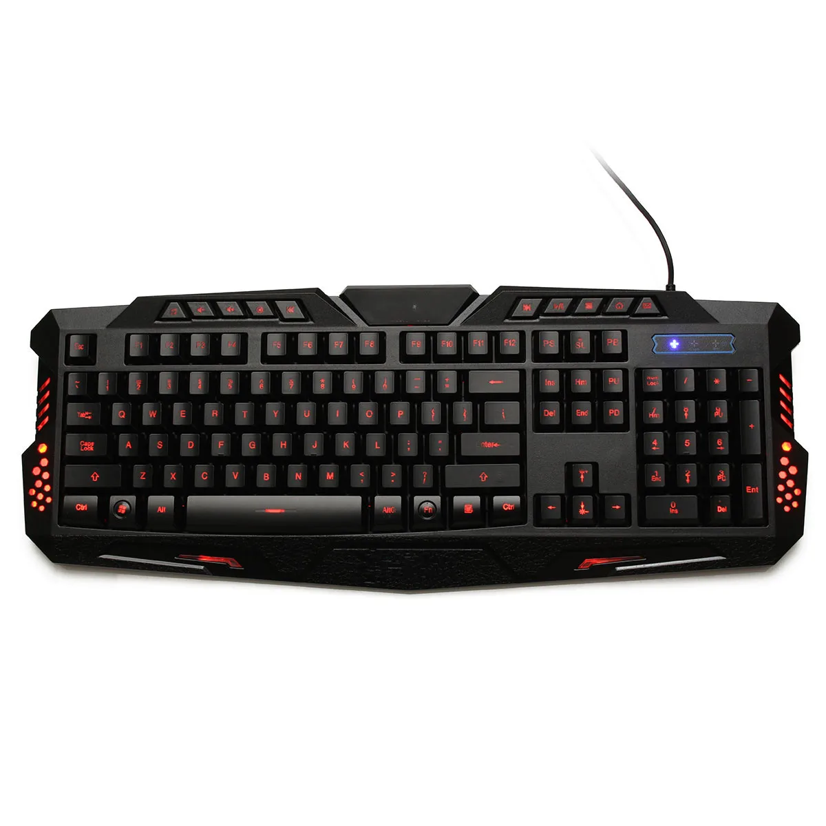 M200 USB, 3 цвета, светодиодный, с подсветкой, проводная игровая клавиатура M200, красный, синий, фиолетовый, три цвета, переключатель, подсветка, Игровая клавиатура