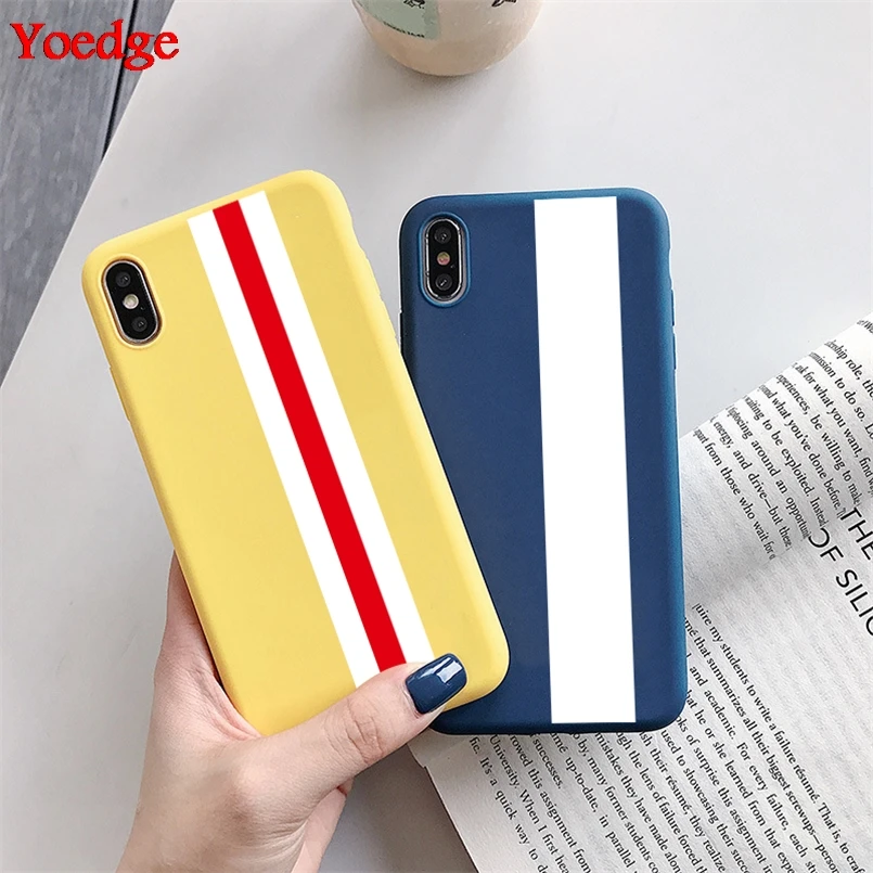 

Color Matte Soft TPU Ultra Thin Back Cover For iPhone 6 6S 7 8 Plus 10 X XR Xs Max Simple Line Silicone Funda For iPhone XR Case