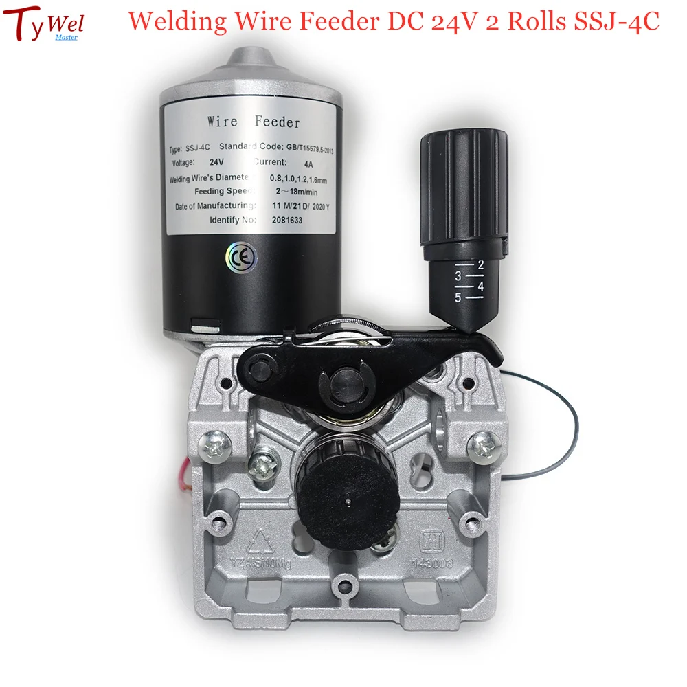 Welding Wire Feeder DC 24V 2 Rolls SSJ-4C Wire Feed Assembly Feeder Roll for Steel Aluminum Flux Cored MIG Welder