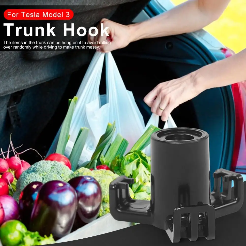 

Car Trunk Hook For Tesla Model 3 Car Accessories Durable Car Bolt Cover Mounting Holder Load-bearing Over 20kg Hooks for Car