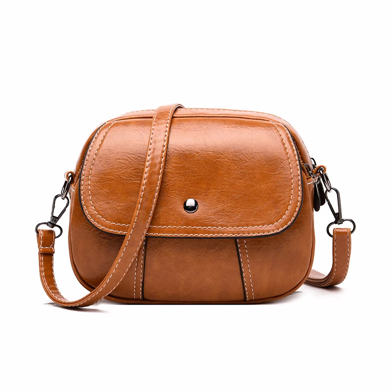 Мини сумки через плечо для женщин кожаные сумки-мессенджеры Sac основной PU кожаная сумка на плечо женские винтажные сумки Bolsas Новинка - Цвет: brown