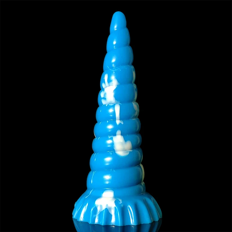 YOCY Silicone Spiral Anal Butt Plug Suction Cup Fantasy Dildo Colorful Anus Masturbate Sex Toy For Women Sodomy Orgasm Ass Push 6