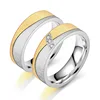 93268-2dd1a1.jpg Bagues de Couple pour amoureux en acier inoxydable, pour femmes et hommes, couleur or, CZ, pour promesse de mariage, bijoux de fiançailles, vente en gros, 2020