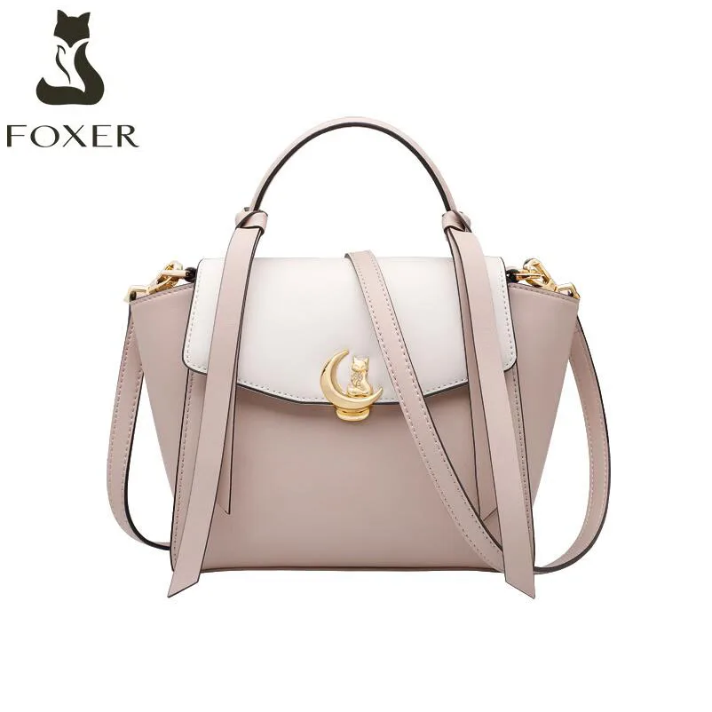FOXER, женские кожаные сумки, роскошные сумки, женские сумки, дизайнерские сумки, известный бренд, женские сумки,, новая мода, сумка из воловьей кожи