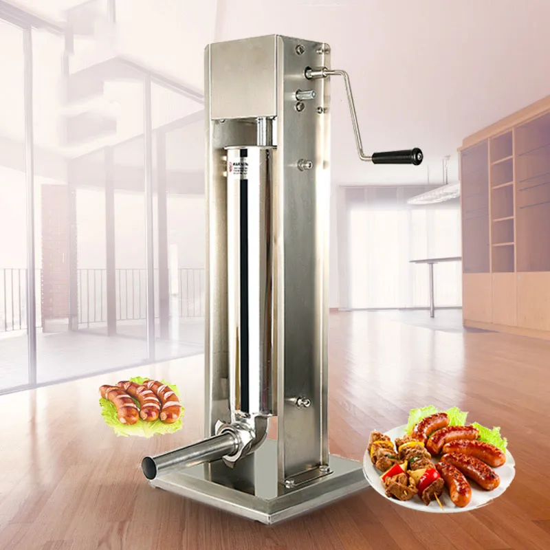  Stainless Steel Sausage Stuffer 2 Speed Vertical Syringe Manual Sausage Filling Machine Maker Homem - 4000480795185