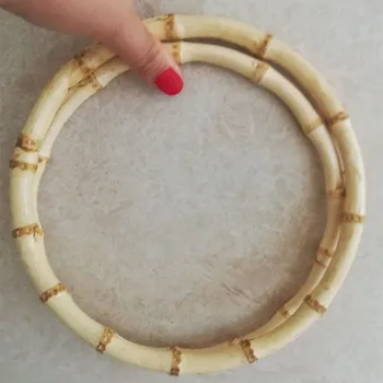 

Nature Color outsize 15 cm or 18 cm bamboo bag handle diy handbag accessories obag handles wallet bamboo frame purse drop ship