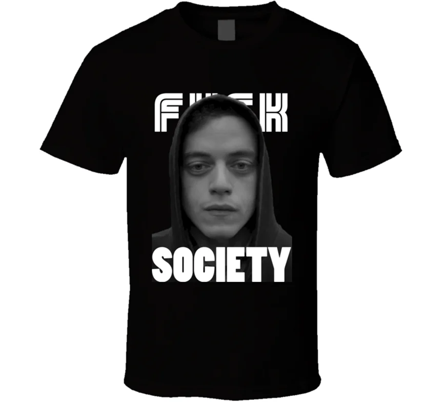 F society Mr Robot Сезон 2 ТВ серии Мужская футболка Размер S-2Xl Бодибилдинг футболка