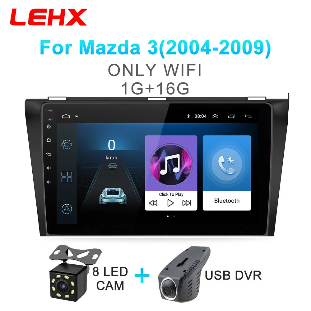 M3-901-CAM-DVR Автомобильный DVD gps android 8,1 автомобильный Радио стерео 2G 32G карта четырехъядерный 2 din Автомобильный мультимедийный плеер для Mazda 3 2004-2013 maxx axel - Цвет: M3-901-CAM-DVR