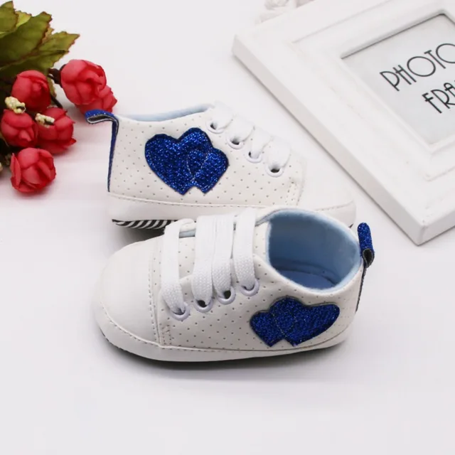 Infant Kid Boy Girl Heart Pattern Shoes Soft Sole Canvas Sneaker Toddler Shoes Baby Walking Shoes Breathable Bebek Ayakkabi 2