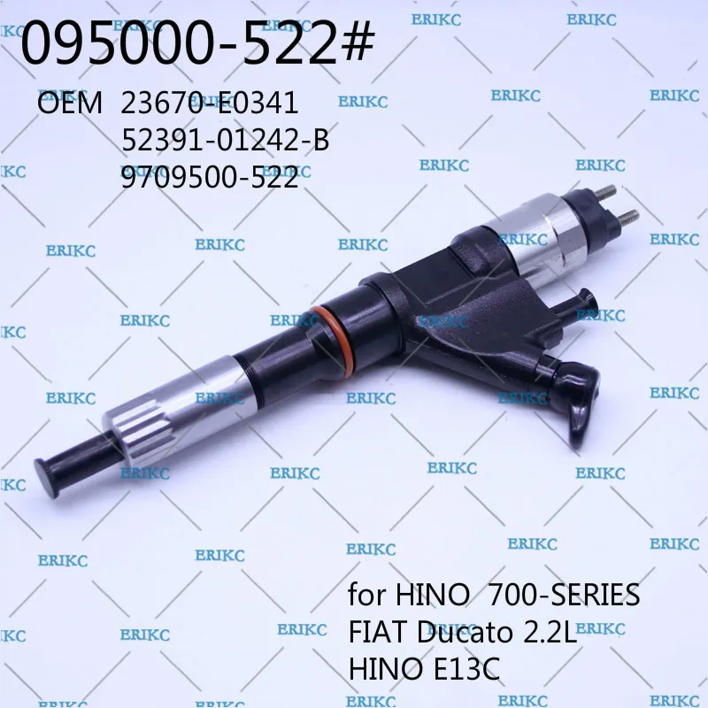 

23670-E0341 Diesel Injector 095000-5224 Fuel Injector Nozzle Assy 5239101242B for HINO 700-SERIES FIAT Ducato 2.2L HINO E13C