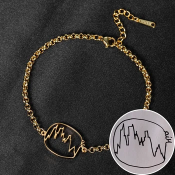 

Customized Bracelet Children's Drawing Child Artwork DIY Bracelet Name Bracelet Graffiti Jewelry Christmas Gift for Women