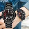 Men Fashion Hot Sell Car Rim Wristwatch 360 Degree Rotating Wheel Rim Dial Watches Stainless Steel Waterproof Sport Quartz Clock 2