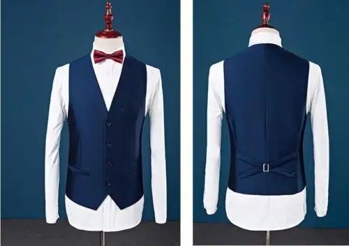 Изготовленный На Заказ тонкий Fit заостренный лацкан Лучший мужской костюм синий жених мужской свадебный Выпускной костюм мужской смокинг Выпускной костюм Homme(куртка+ брюки+ жилет