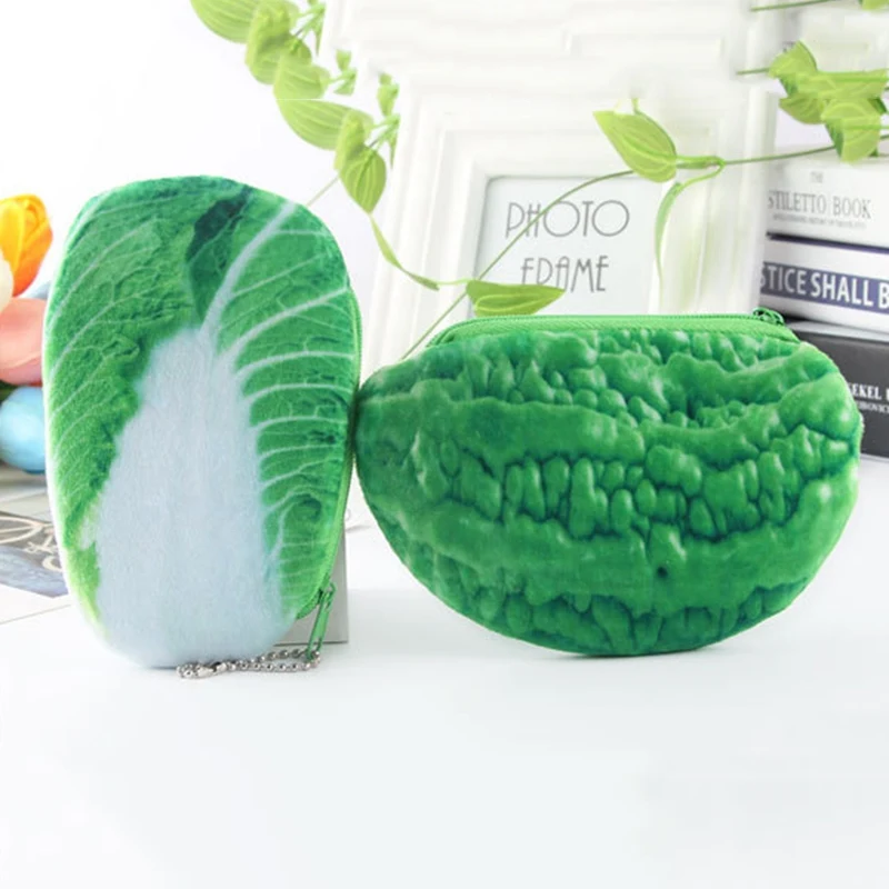 Милый мультяшный Кошелек для монет овощные Кошельки для монет 3D плюшевые мягкие сумки для денег морковь Кошельки для монет для подарков мини-кошелек
