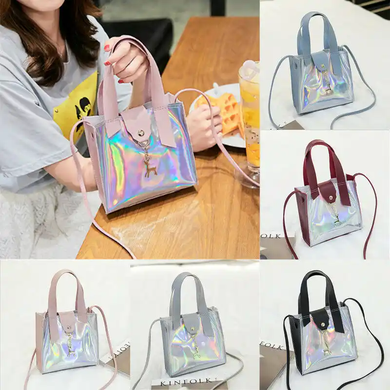 clear holographic purse