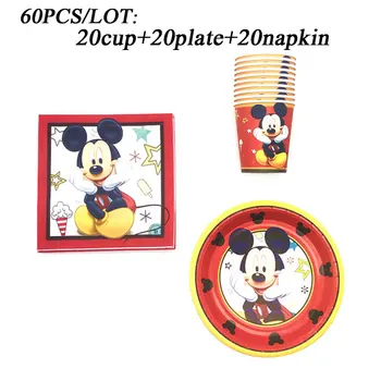 

Mickey Mouse Birthday Party Supplies Kids Disposable Plates Cup Napkin Baby Shower Mickey Mouse Party Decorations Baby Shower