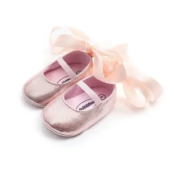 פעוט ילדים יילוד תינוק בנות נעלי תחרה עד Bowknot מוצק מזדמן ראשון הליכונים אביב סתיו תינוק תינוק רך בלעדי נעליים 0-18M