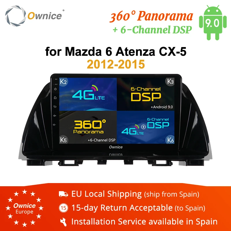 Ownice Android 9 0 автомобильный мультимедийный плеер стерео для Mazda 6 Atenza CX-5 2012 - 2016 GPS