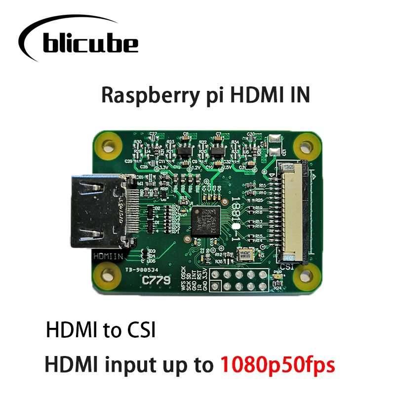 Málna Pi  HDMI hogy CSI-2 Adapter Pást C779 Alatámaszt Felfelé hogy 1080P 50fps tc358743 pikvm kvm