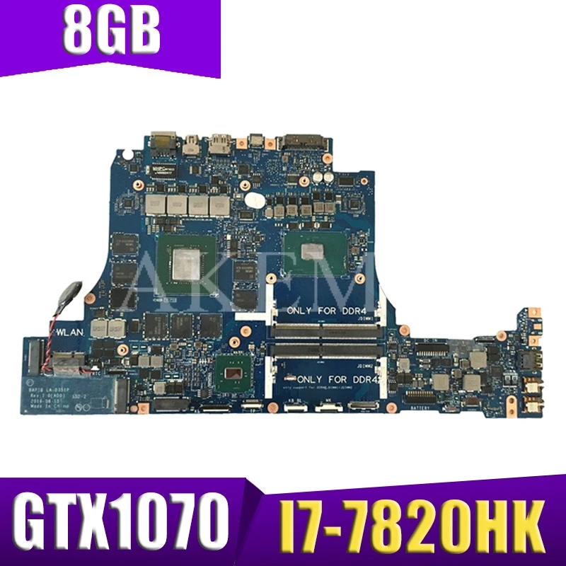 Voor Dell Alienware 15 R3 17 R4 Laptop Moederbord LA-D751P CN-0V1KRT 0V1KRT V1KRT Moederbord Moederbord I7-7820HK GTX1070 8 Gb Voor Dell Alienware 15 R3 17 R4 Laptop Moederbord LA-D751P CN-0V1KRT 0V1KRT V1KRT Moederbord Moederbord I7-7820HK GTX1070 8 Gb