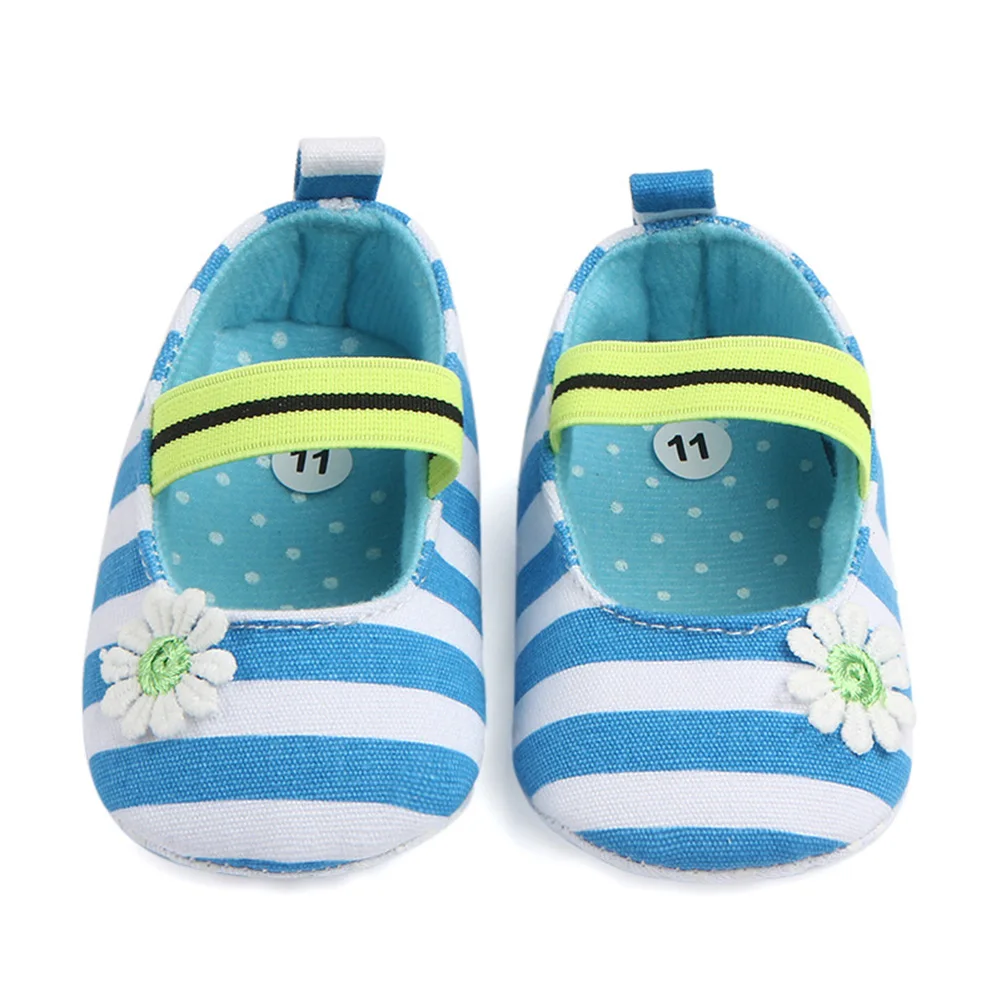 Обувь для новорожденных девочек; летняя обувь для малышей; обувь для первых шагов; мягкая нескользящая подошва; милая удобная обувь - Цвет: Blue