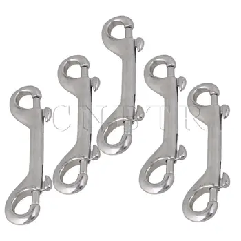 

CNBTR 5PCS Corrosion-resistant 304 Stainless Double Ended Snap Hook Trigger Hook 115mm