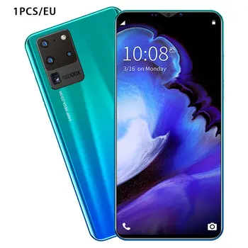 

S20 Pro Smartphone 5.8 Inch Screen Smartphone 512M+4G Android Smartphone 3D Glass Plated Back Cover Blue