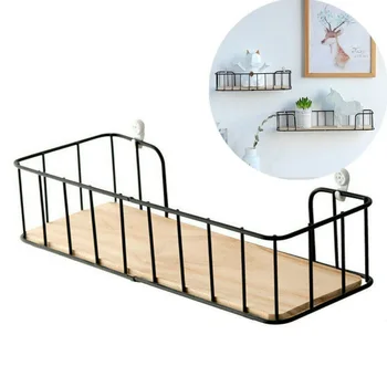 

1*Storage Shelf Wall Mounted Metal Wire Shelf Unit Floating Shelf Bathroom Kitchen Storage Rack (without Hooks)