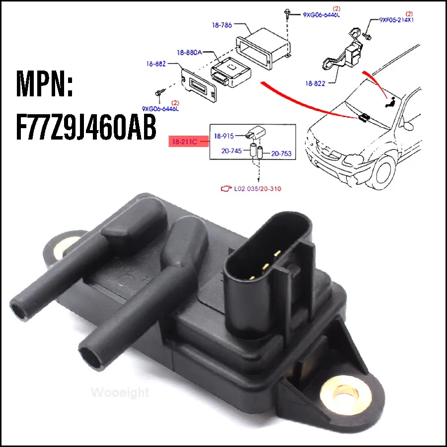 Automotive Ford Motorcraft EGR position sensor F77Z9J460AB MOTORS