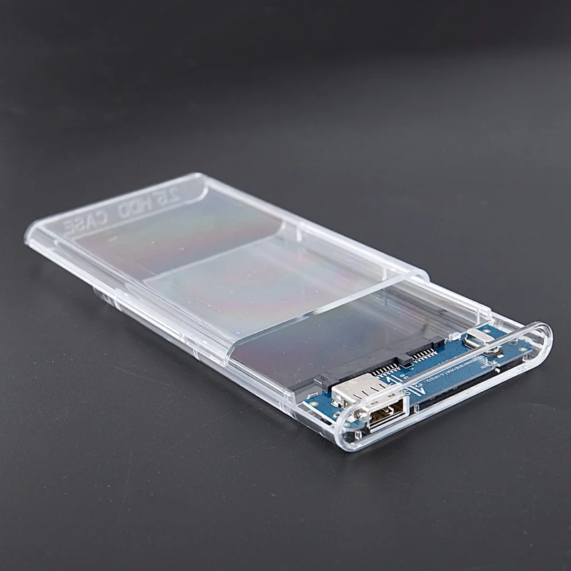 Внешний корпус жесткого диска Usb 2,0 для Sata Ssd и Hdd корпус Поддержка 4 ТБ 2,5-дюймовый диск совместимый прозрачный корпус диска