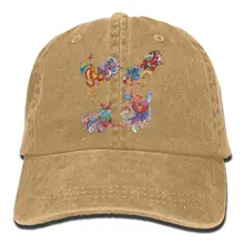 Джинсовая ткань Регулируемая Милая Единорог винтажная бейсболка