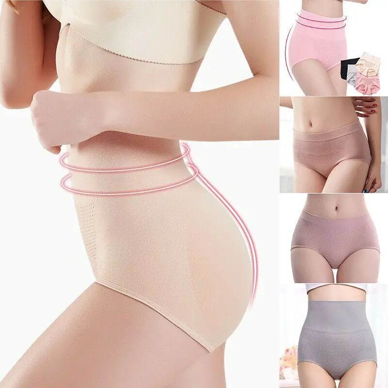 High Waist Lace Panties Women Seamless Slimming Tummy Control