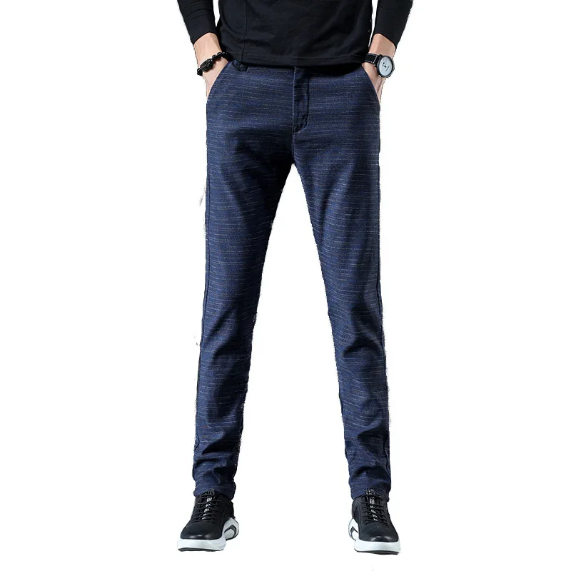 Mens Chinos High Quality Cotton Casual Pants Stretch Male Trousers Man Long Straight Plus Size chinos pants