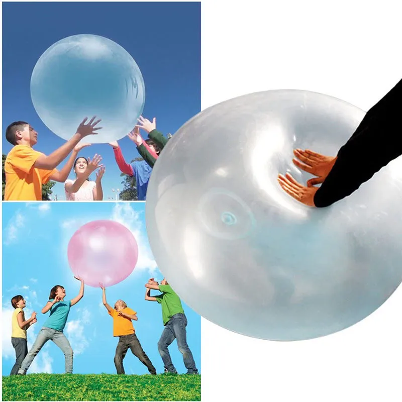 2020 bébé boule à bulles enfants jouets de plein Air ballon de plage gonflable ballon de bain jouets Air eau rempli bulle balle été jeu jouet