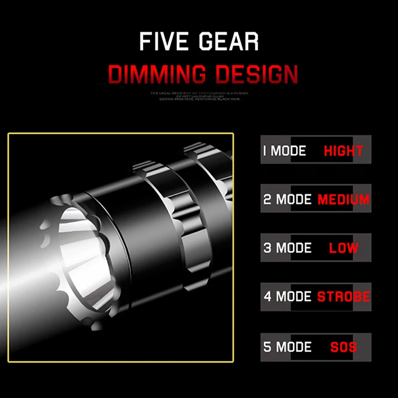 Litwod Z401002 65000lm powerful Tactical Hunting LED Flashlight Torch light Rechargeable 18650 battery Waterproof Scout light